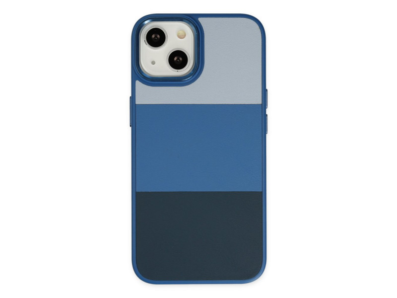 Newface iPhone 14 Plus Kılıf King Kapak - Açık Mavi-Lacivert