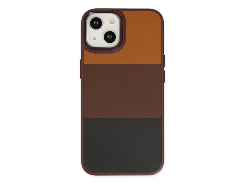 Newface iPhone 14 Plus Kılıf King Kapak - Bordo-Siyah