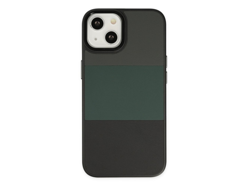 Newface iPhone 14 Plus Kılıf King Kapak - Gri-Siyah
