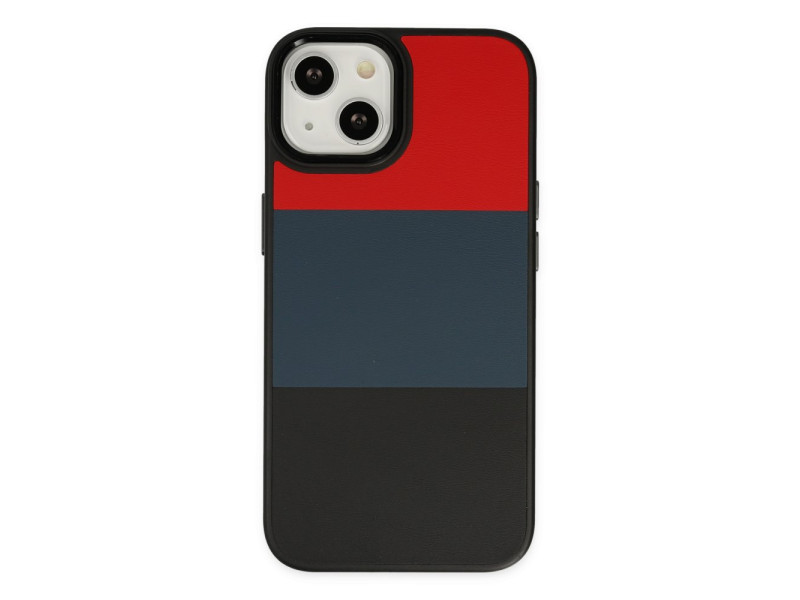 Newface iPhone 14 Plus Kılıf King Kapak - Kırmızı-Siyah