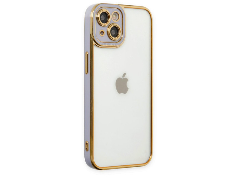 Newface iPhone 14 Plus Kılıf Liva Lens Silikon - Lila