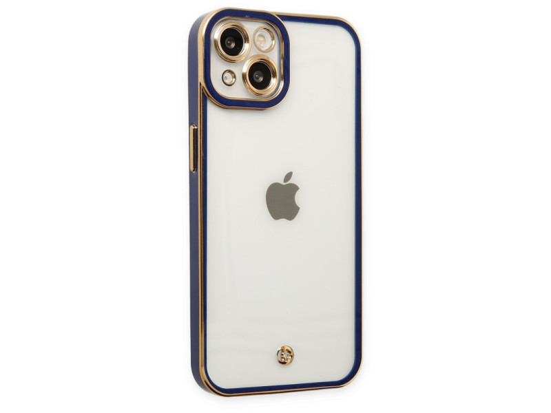 Newface iPhone 14 Plus Kılıf Liva Lens Silikon - Mavi