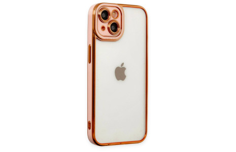 Newface iPhone 14 Plus Kılıf Liva Lens Silikon - Rose