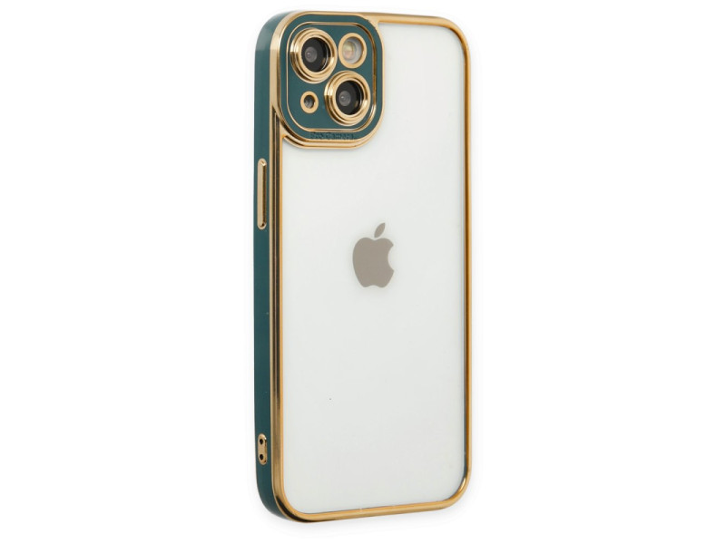 Newface iPhone 14 Plus Kılıf Liva Lens Silikon - Yeşil