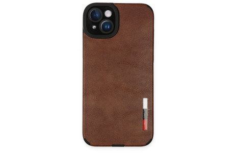 Newface iPhone 14 Plus Kılıf Loop Deri Silikon - Kahverengi