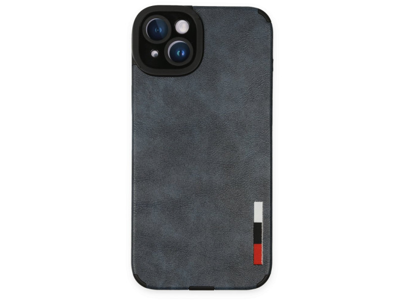 Newface iPhone 14 Plus Kılıf Loop Deri Silikon - Lacivert