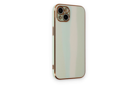 Newface iPhone 14 Plus Kılıf Luna Cam Kapak - Açık Yeşil