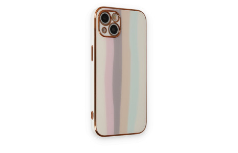 Newface iPhone 14 Plus Kılıf Luna Cam Kapak - Beyaz