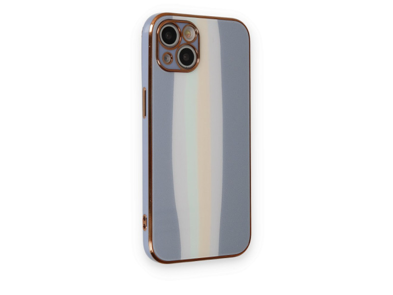 Newface iPhone 14 Plus Kılıf Luna Cam Kapak - Gri