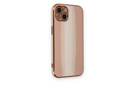 Newface iPhone 14 Plus Kılıf Luna Cam Kapak - Rose