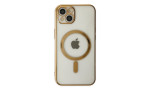 Newface iPhone 14 Plus Kılıf Magneticsafe Lazer Silikon - Gold