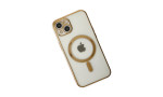 Newface iPhone 14 Plus Kılıf Magneticsafe Lazer Silikon - Gold
