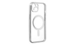 Newface iPhone 14 Plus Kılıf Magneticsafe Lazer Silikon - Gümüş