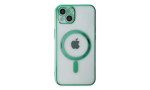 Newface iPhone 14 Plus Kılıf Magneticsafe Lazer Silikon - Haki Yeşil