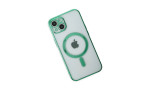 Newface iPhone 14 Plus Kılıf Magneticsafe Lazer Silikon - Haki Yeşil