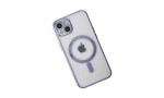 Newface iPhone 14 Plus Kılıf Magneticsafe Lazer Silikon - Mor
