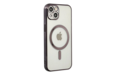 Newface iPhone 14 Plus Kılıf Magneticsafe Lazer Silikon - Siyah