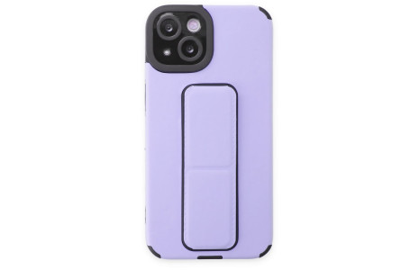 Newface iPhone 14 Plus Kılıf Mega Standlı Silikon - Lila