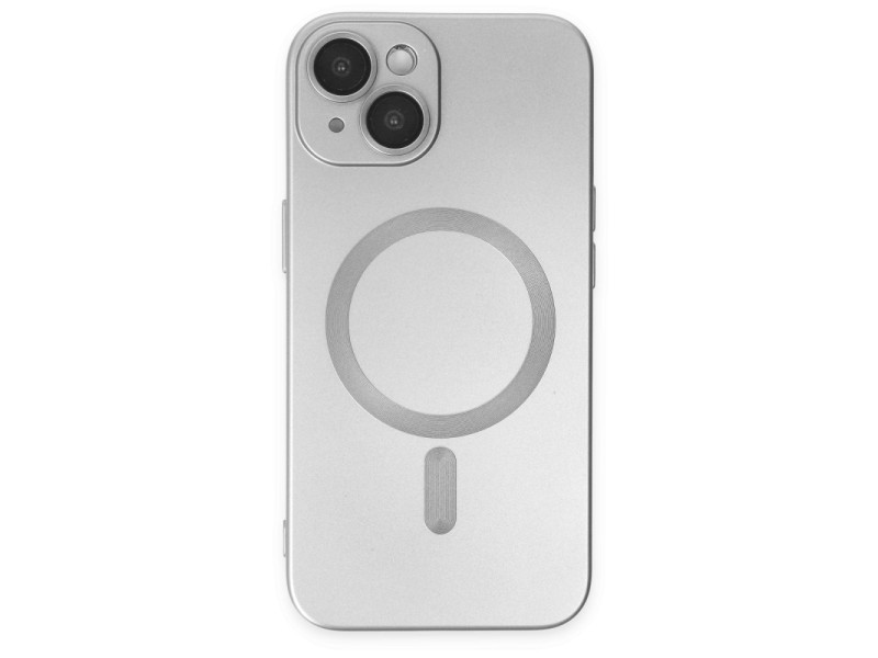 Newface iPhone 14 Plus Kılıf Moshi Lens Magneticsafe Silikon - Gümüş