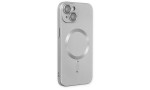 Newface iPhone 14 Plus Kılıf Moshi Lens Magneticsafe Silikon - Gümüş