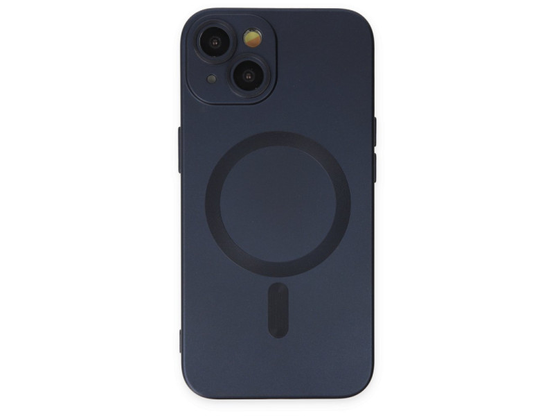 Newface iPhone 14 Plus Kılıf Moshi Lens Magneticsafe Silikon - Lacivert