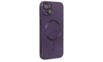 Newface iPhone 14 Plus Kılıf Moshi Lens Magneticsafe Silikon - Mor