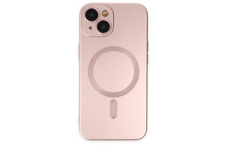 Newface iPhone 14 Plus Kılıf Moshi Lens Magneticsafe Silikon - Rose Gold