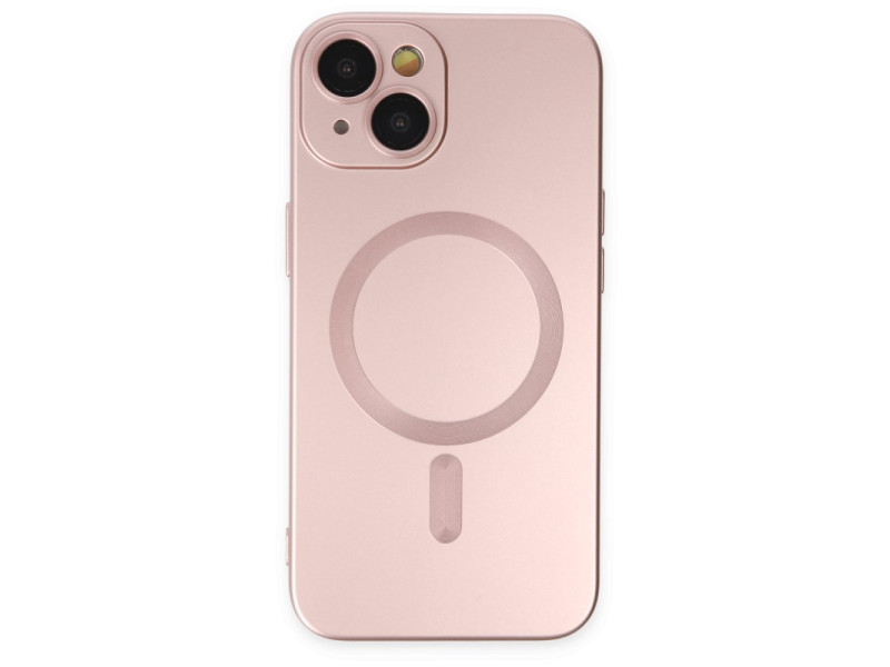 Newface iPhone 14 Plus Kılıf Moshi Lens Magneticsafe Silikon - Rose Gold