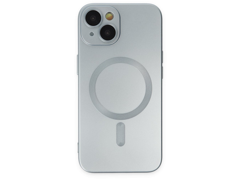 Newface iPhone 14 Plus Kılıf Moshi Lens Magneticsafe Silikon - Sierra Blue
