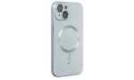 Newface iPhone 14 Plus Kılıf Moshi Lens Magneticsafe Silikon - Sierra Blue