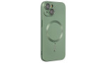 Newface iPhone 14 Plus Kılıf Moshi Lens Magneticsafe Silikon - Yeşil