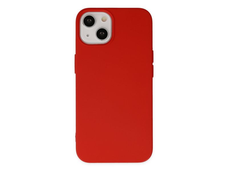 Newface iPhone 14 Plus Kılıf Nano içi Kadife Silikon - Kırmızı