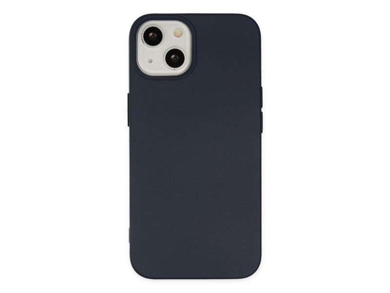 Newface iPhone 14 Plus Kılıf Nano içi Kadife Silikon - Lacivert