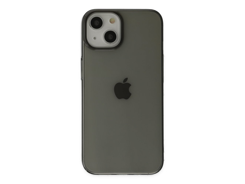 Newface iPhone 14 Plus Kılıf Pc Sert Şeffaf Kapak - Siyah