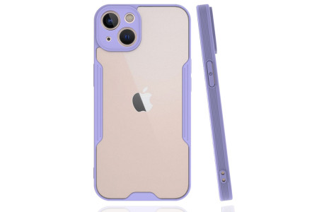 Newface iPhone 14 Plus Kılıf Platin Silikon - Lila