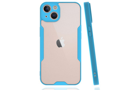 Newface iPhone 14 Plus Kılıf Platin Silikon - Mavi