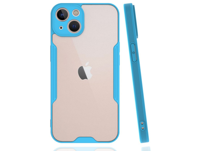 Newface iPhone 14 Plus Kılıf Platin Silikon - Mavi