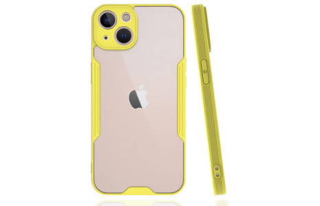Newface iPhone 14 Plus Kılıf Platin Silikon - Sarı