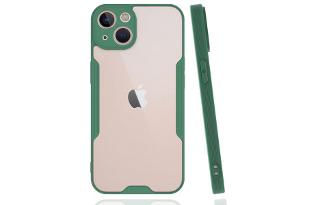 Newface iPhone 14 Plus Kılıf Platin Silikon - Yeşil