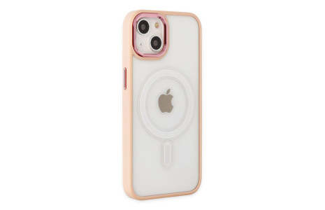 Newface iPhone 14 Plus Kılıf Room Magneticsafe Silikon - Pudra