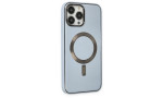 Newface iPhone 14 Pro Kılıf Coco Deri Magneticsafe Silikon - Sierra Blue