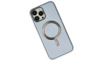 Newface iPhone 14 Pro Kılıf Coco Deri Magneticsafe Silikon - Sierra Blue