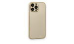 Newface iPhone 14 Pro Kılıf Coco Deri Silikon Kapak - Gold