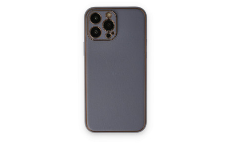 Newface iPhone 14 Pro Kılıf Coco Deri Silikon Kapak - Gri