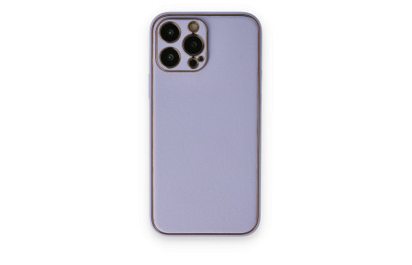 Newface iPhone 14 Pro Kılıf Coco Deri Silikon Kapak - Lila