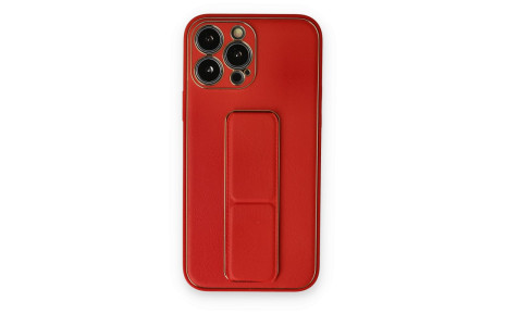 Newface iPhone 14 Pro Kılıf Coco Deri Standlı Kapak - Kırmızı