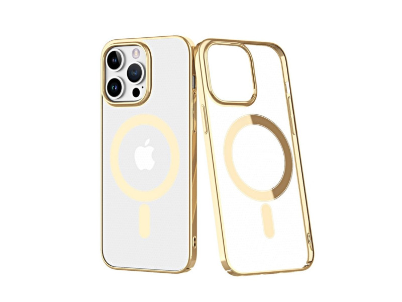 Newface iPhone 14 Pro Kılıf Element Magneticsafe Sert Kapak - Gold