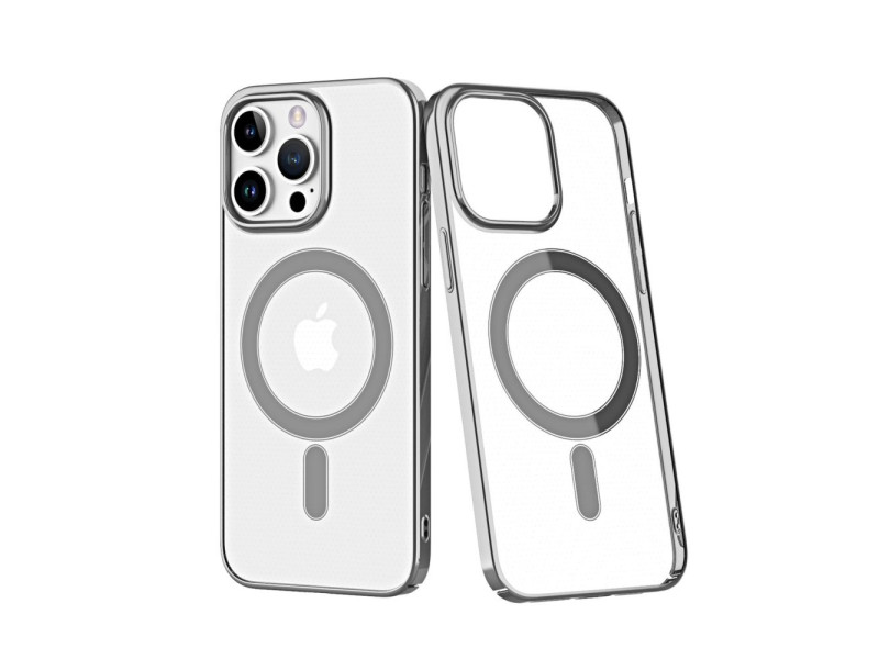 Newface iPhone 14 Pro Kılıf Element Magneticsafe Sert Kapak - Gümüş