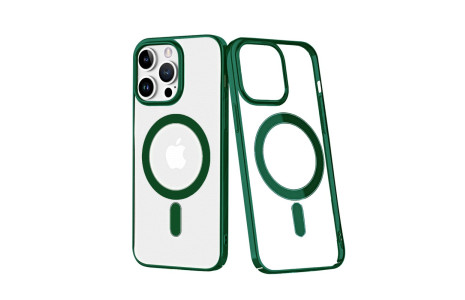 Newface iPhone 14 Pro Kılıf Element Magneticsafe Sert Kapak - Köknar Yeşili