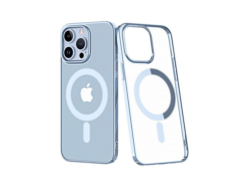 Newface iPhone 14 Pro Kılıf Element Magneticsafe Sert Kapak - Sierra Blue